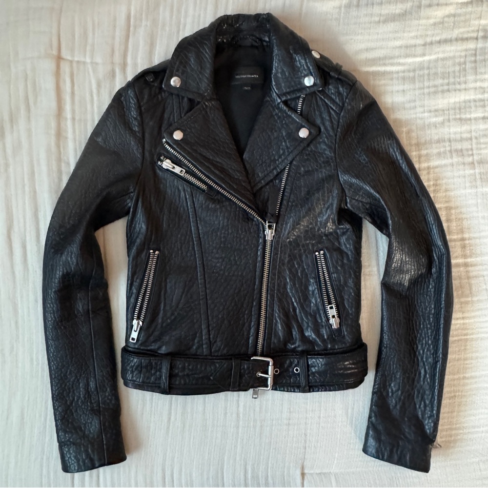 Aritzia x Mackage Rumer Leather Lambskin Motorcycle Jacket w/ Belt